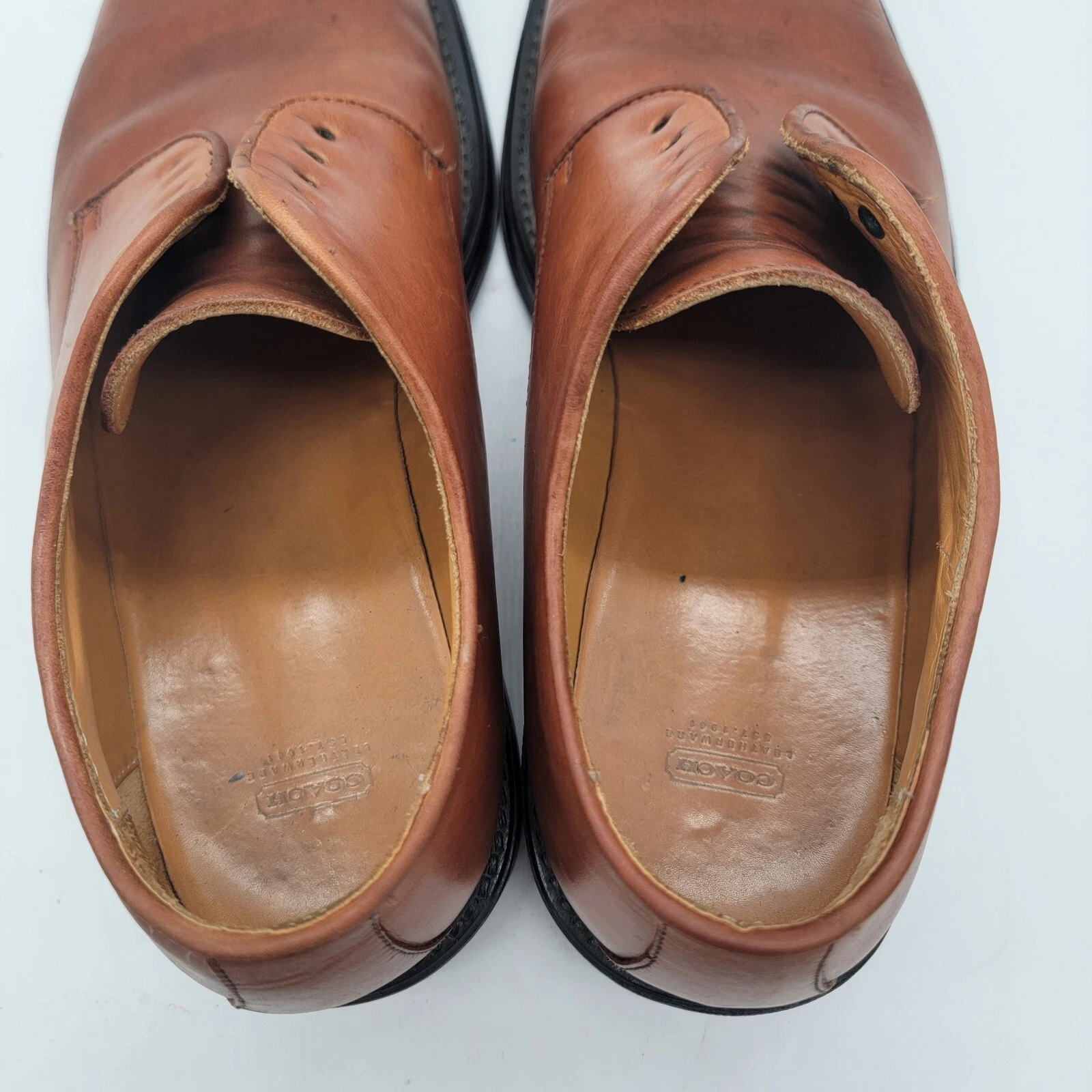 Scarpe eleganti da uomo Coach Nate taglia 13 D marrone chiaro J978