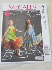 McCalls 6732 Easy Sleeveless Top Ruffled Pants Pattern Girls 2-5 Cute Summer UC