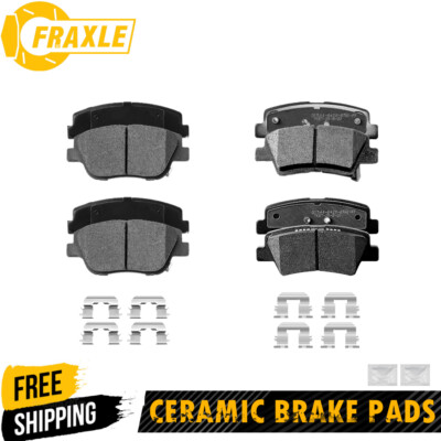 For 2014 2015 2016 Kia Optima Front and Rear Ceramic Disc Brake Pads & Hardware