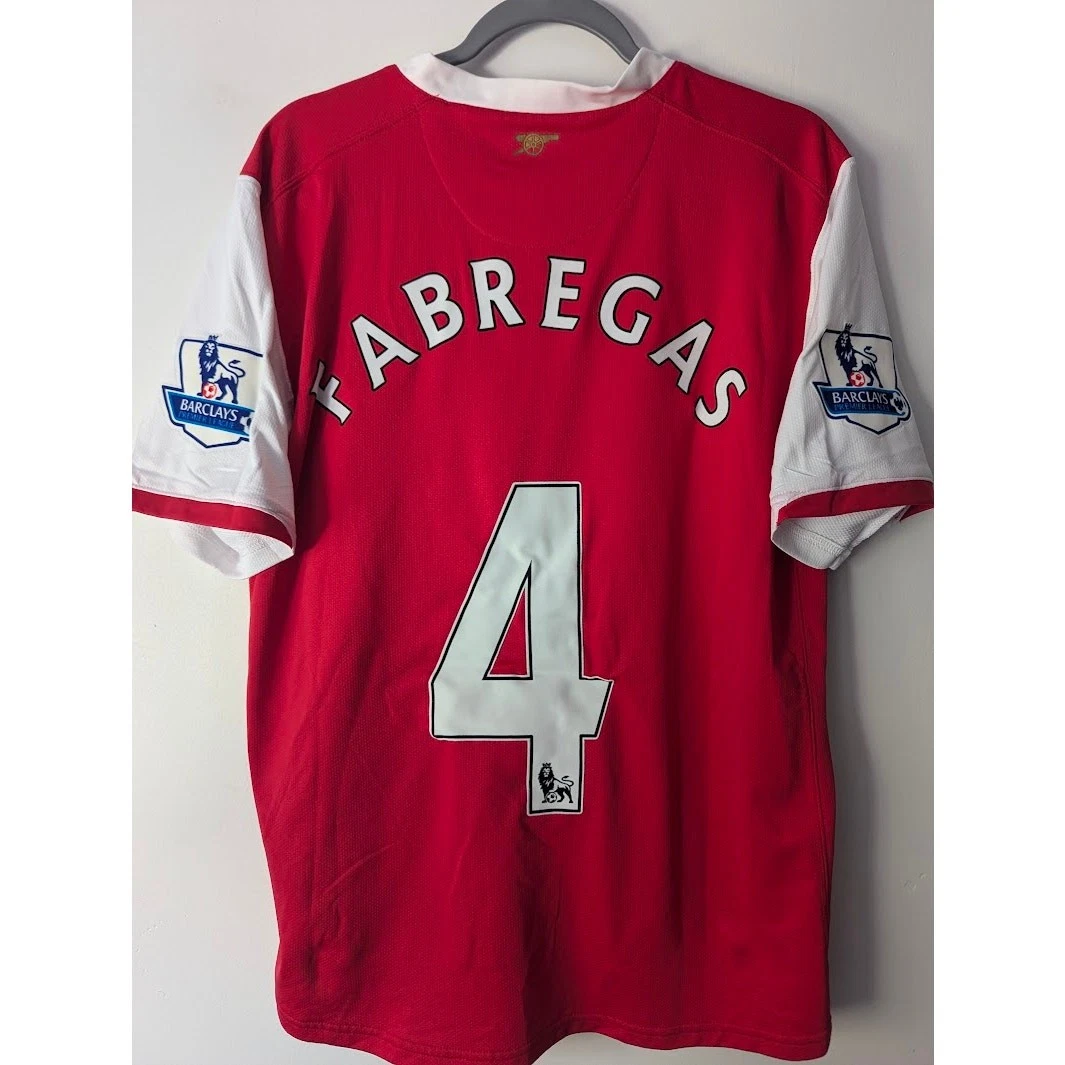 アーセナル FABREGAS 4番 ストライプジャージ Arsenal Cesc Fabregas International Club Soccer Fan Jerseys for