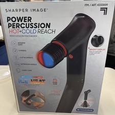Sharper Image Power Percussion Hot  Cold Reach Percussion Massager. Open Box