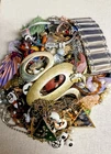 Vintage/ Modern Costume Jewelry Damaged/Broken Rhinestone Craft 1 Pound Lot