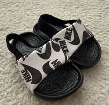 NEW Nike Baby/Toddler Kawa Slide Sandals - Black/White - Size 4C