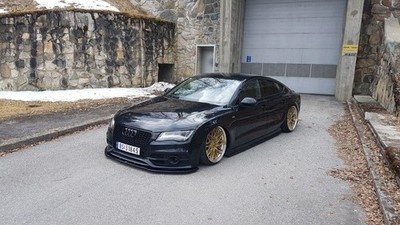 Maxton Design Frontlippe V.2 passend für Audi S7 / A7 S-Line C7 schwarz Hochglan