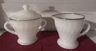 Vintage Fire King White Creamer and Sugar w/lid Rare in Excellent Condition*