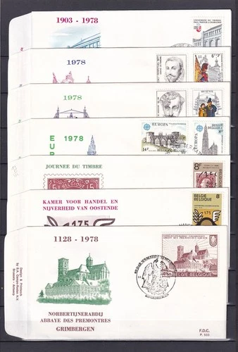 [LG79387] Belgium Nice Lot FDC First Day Cover UNG