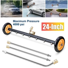 Pressure Power Washer Undercarriage Under Car Cleaner 24" 4000 PSI Water Broom