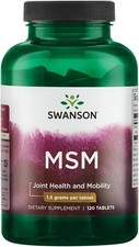 Swanson MSM 1.5 g – 120 Tablets | Dietary Supplement