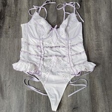 New For Love and Lemons Daisy Eyelet Embroidered Bodysuit
