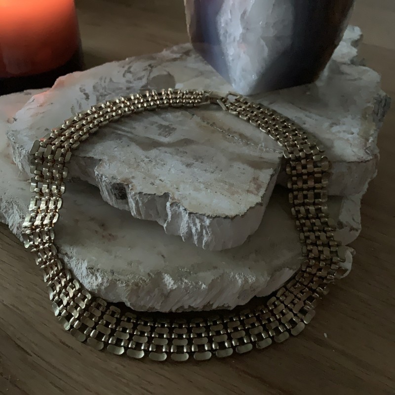 Vintage Napier Gold Tone Necklace Braided