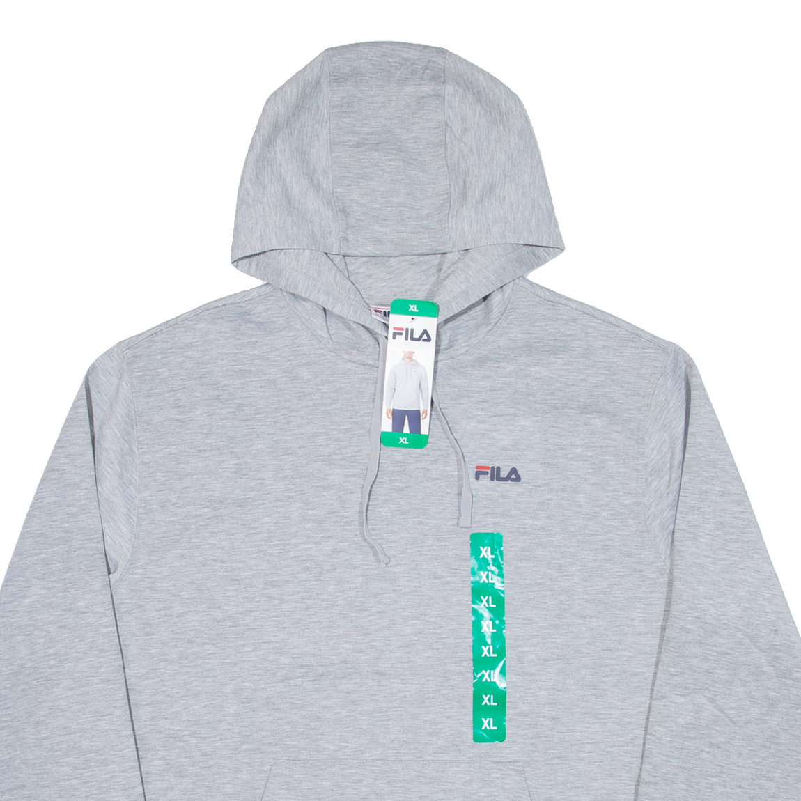 Felpa con cappuccio FILA uomo grigia XL