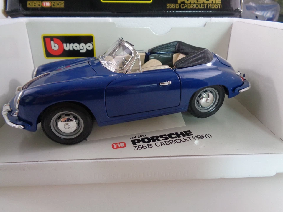 Bburago Diamonds 3051 Porsche 356 B Cabriolet 1961 1:18 (8762) - Bild 3 von 4