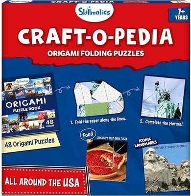 Skillmatics Origami Puzzle Book - Around USA, Craft Activity Kit for Ages 7+ New