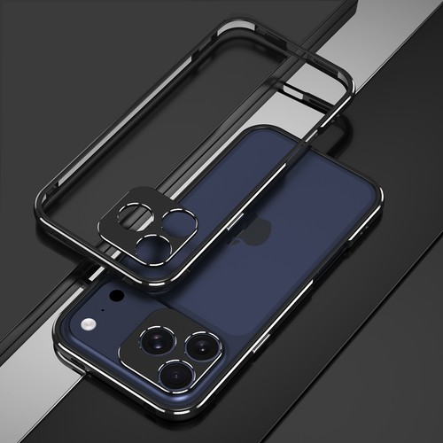 For iPhone 17 Pro Max/17 Pro Dual Color Metal Bumper Case with Camera Protector - Picture 23 of 27
