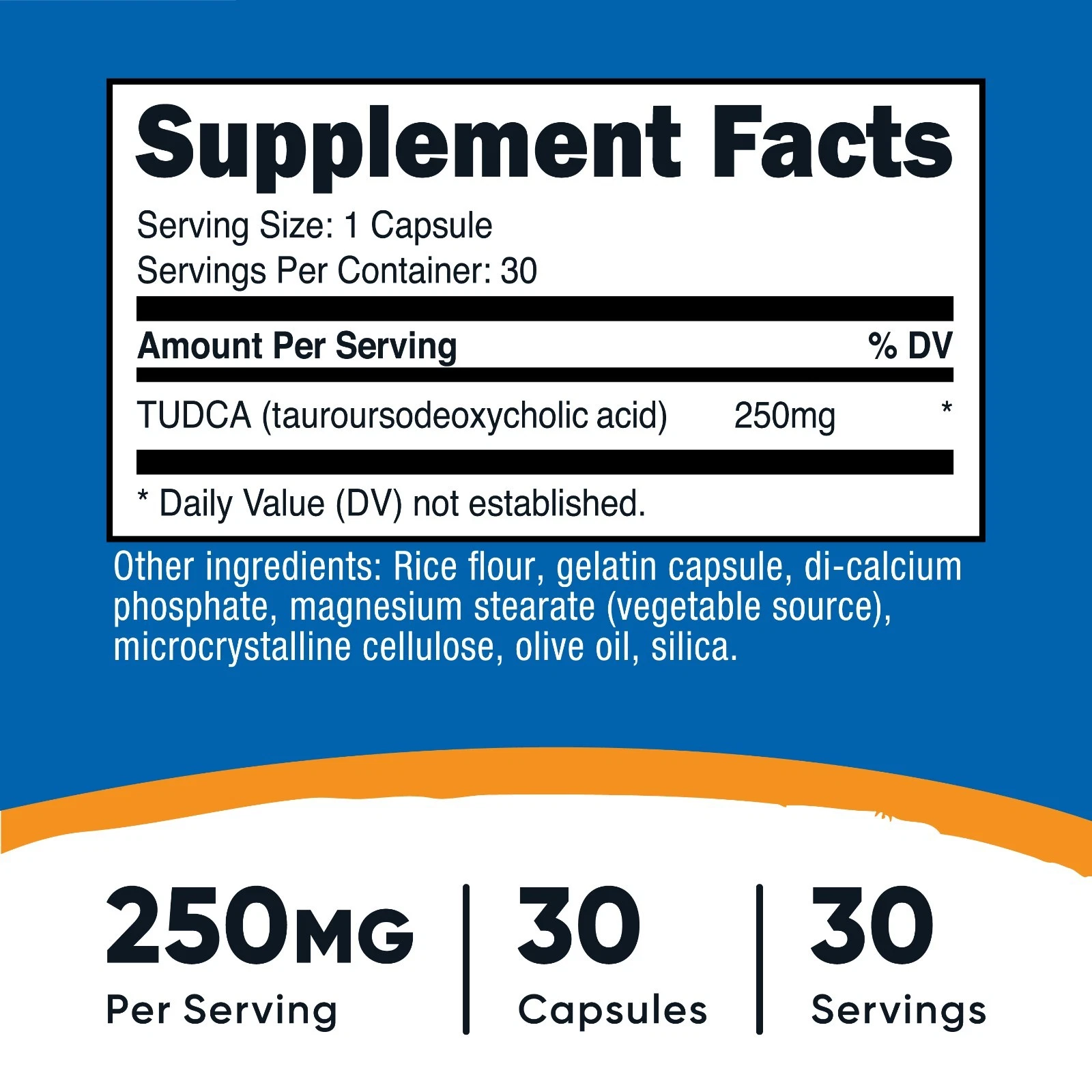 TUDCA Supplement Facts