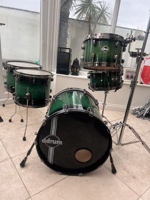 Ddrum Dominion Ash Drum Kit in Green Burst ! Stunning ! Free freight to  