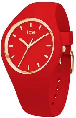 Ice-Watch ICE 016263 Glam colour red gold Small Damenuhr neu Silikon rot K18 - Bild 1 von 3