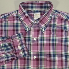 Brooks Brother Golden Fleece Shirt Large Made in USA Egyptian Cotton Button Down