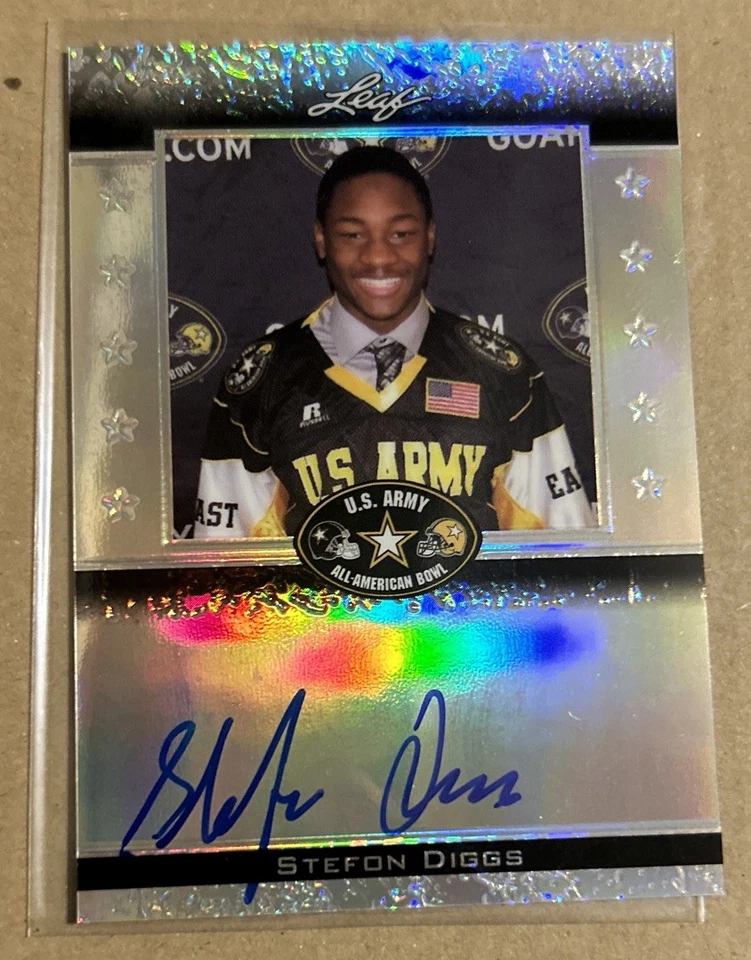2012 LEAF ARMY ALL-AMERICAN STEFON DIGGS Prismatic Silver Auto /50 Autograph - Image 2 of 3
