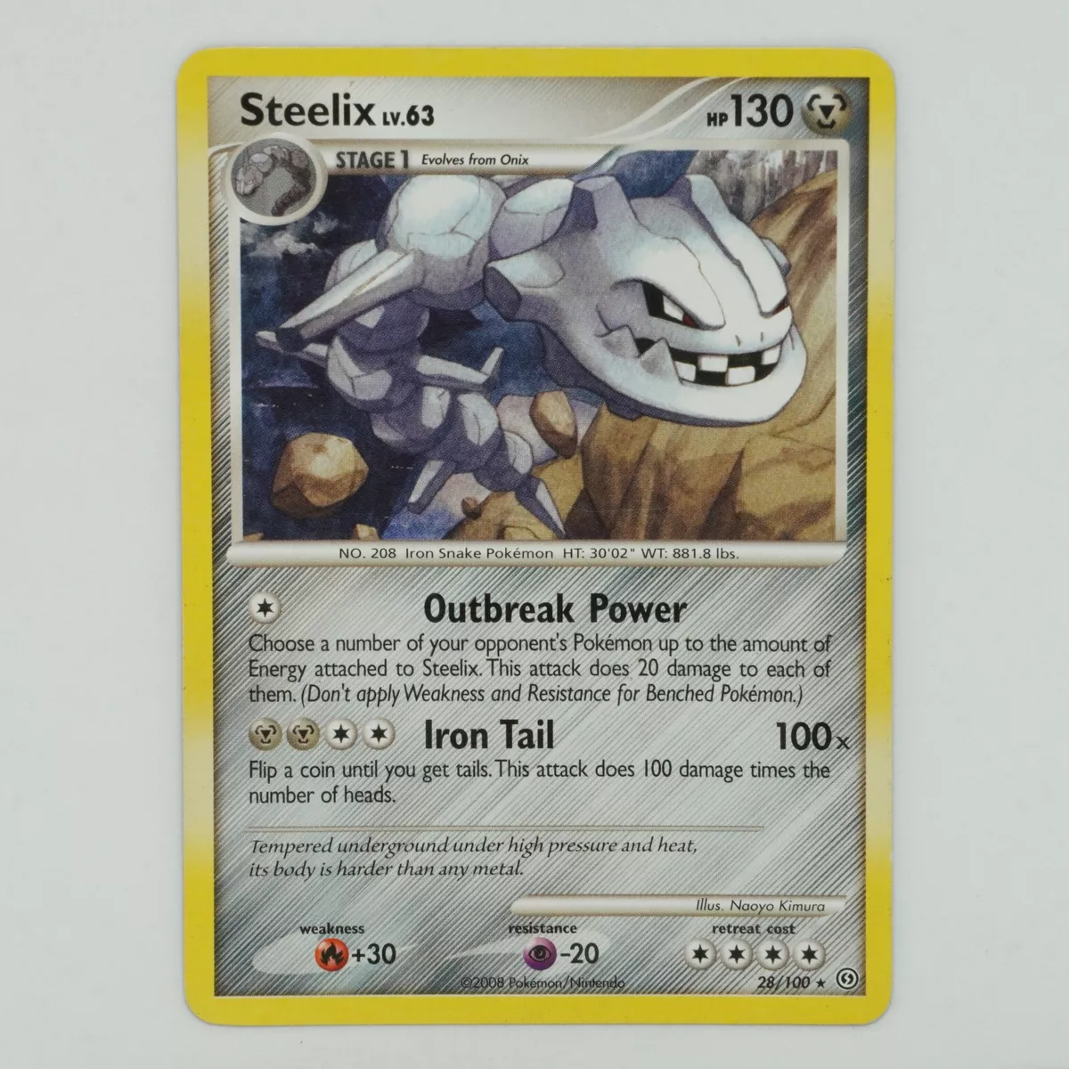 Carta de Jogo: Steelix (Pokémon TCG(Stormfront Set) Col:PKM-SFS-EN028