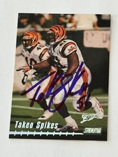 Takeo Spikes 1999 Stadium Club Authentic Signed Autograph Auto Cincinnati Bengal
