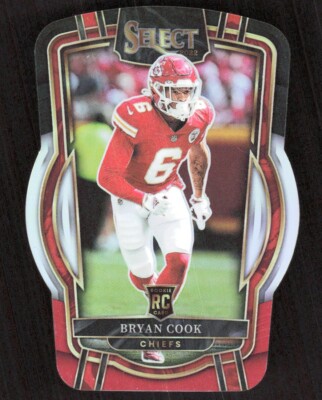 2022 1746E Panini Select RED BLACK PRIZM DIE-CUT Bryan Cook Rookie Kansas City
