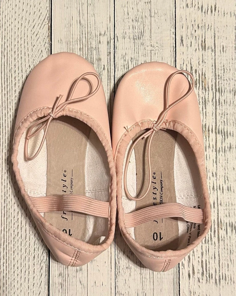 Маленькие девочки балерины тапочки размер 10 розовый балет, танец фристайл danskin  - Изображение 2 из 2