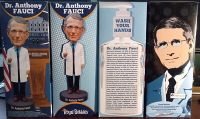 Royal Bobbles New Mint Dr. Anthony Fauci Bobblehead COVID Doctor in Lab Coat