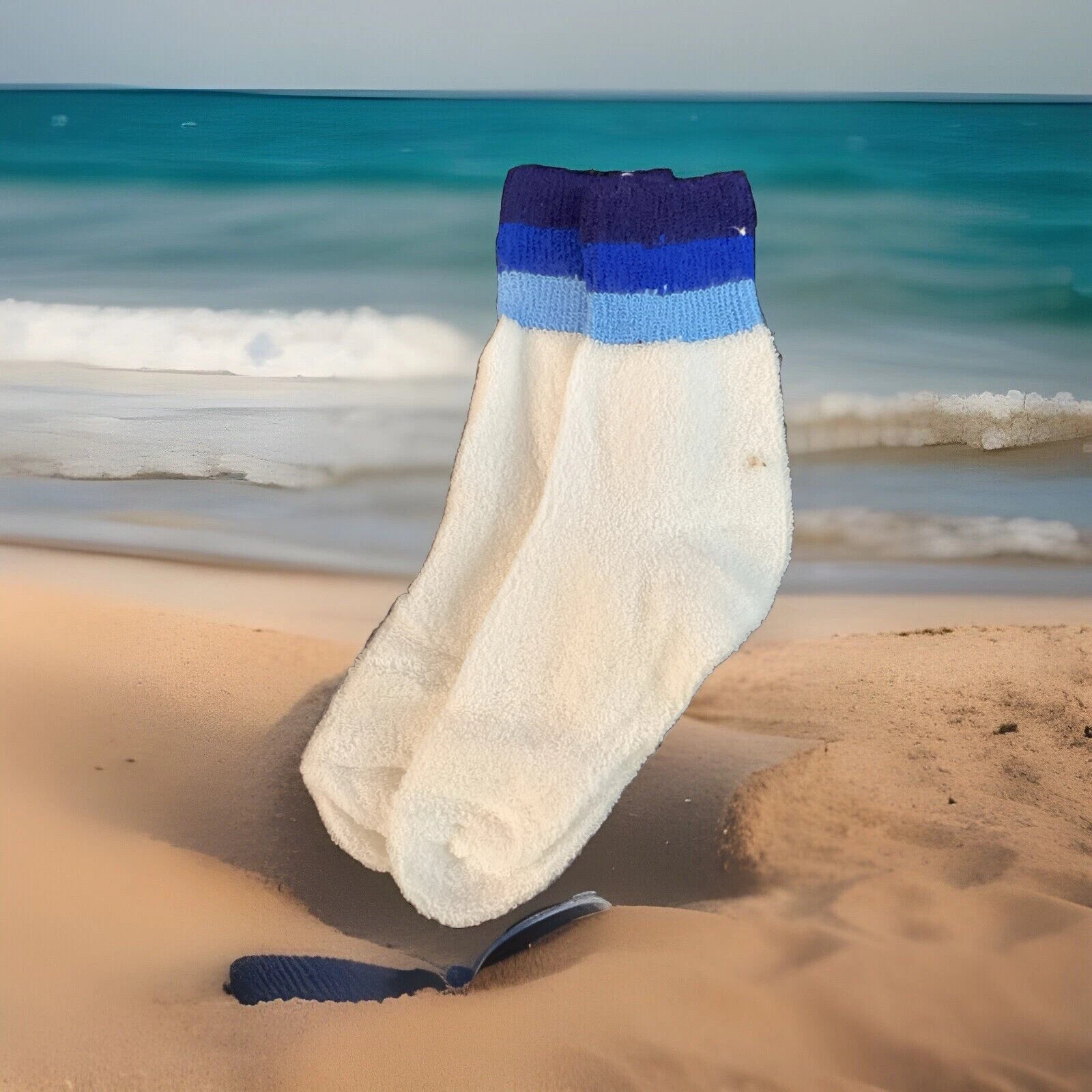 Vintage Terry Cloth Ankle Socks 75% Orlon