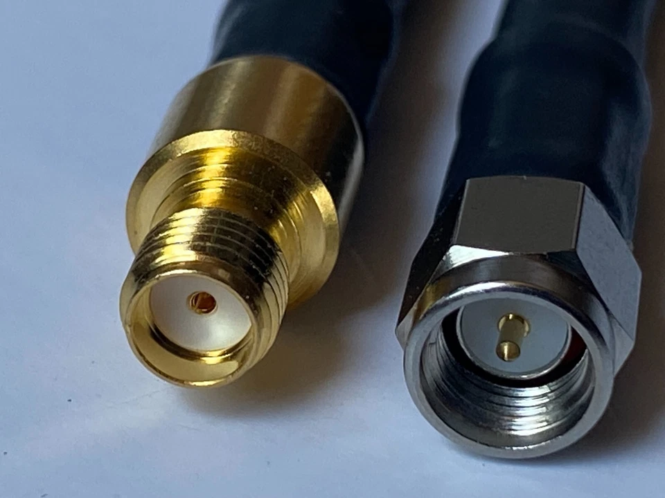 Times Microwave 18" LMR240 SMA FEMALE to SMA MALE Coaxial RF Cable USA Seller - Image 2 of 4