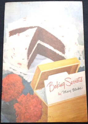 Vintage 1953 Carnation Baking Secrets Mary Blake 1953 Pies Cakes Cookies Icing