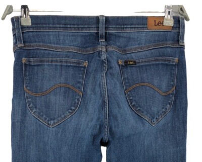 Jean Lee Slim Jade Brut Pour Femme - Taille W24 L31 (XS) - Occasion Très Bon état - Coupe Slim