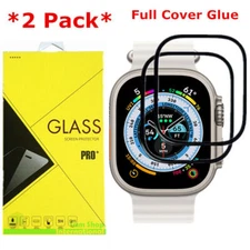 2X For Apple Watch 678 9 SE 40/44/41/45/49 Ultra Tempered Glass Screen Protector