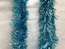 1 Ice  Blue Tinsel Christmas Decorations X'mas Tree 9cmx2m