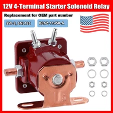 12V Heavy Duty 4-Terminal Solenoid Relay For Ford Starter Car Truck SW3 SNL135