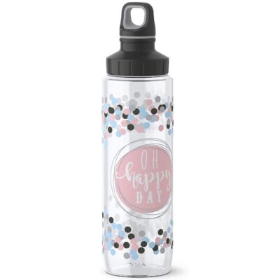 EMSA Tritan Trinkflasche Oh happy Day 0,7L Sportflasche Wasserflasche Neu