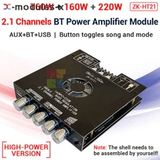 HT21 TB21 AUX Bluetooth 5.0 USB Stereo Audio Power Amplifier Board 2.1 Channel