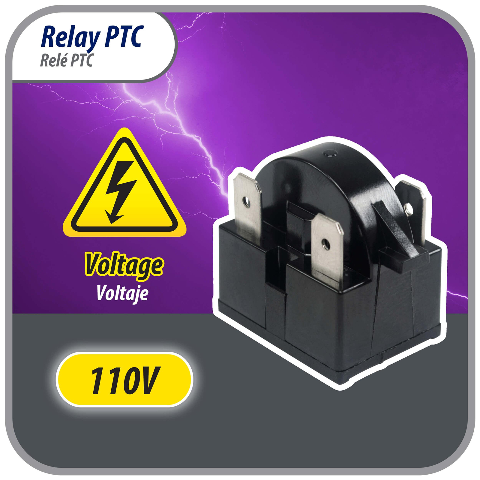 Appli Parts mini fridge relay switch 3 pin 4.7 Ohm 110V Universal PTC