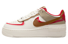 Women's Nike Air Force 1 Shadow Phantom Fire Red British Tan Khaki HQ3400-030