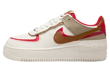 Women's Nike Air Force 1 Shadow Phantom Fire Red British Tan Khaki HQ3400-030