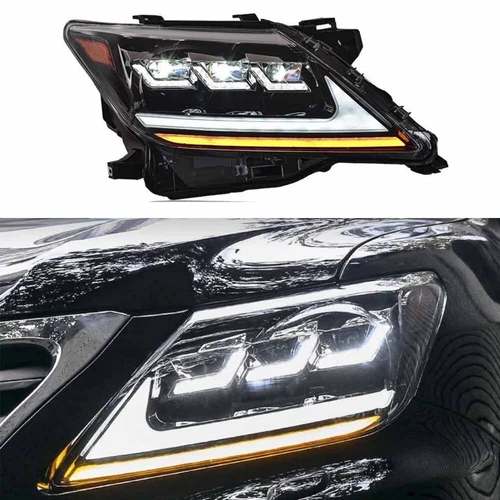 For Lexus LX570 2007-2015 LED Headlight DRL Sequential Signal LED Low/High Beam - Picture 4 of 14