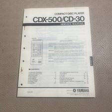 Original Service Manual Yamaha CDX-500 / CD-30 Compact Disc Player CD