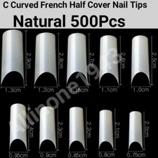 100/500/600Pcs Long Ballerina Coffin/Flat French/Stiletto/Almond False Nail/Tips