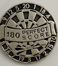 PEWTER DARTS 180 REWARD HAT/LAPEL PIN NEW 
