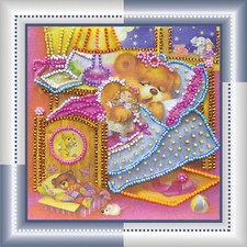Bead Embroidery Kit "Nighty night" size 5.9"x5.9" / 15.0x15.0 cm