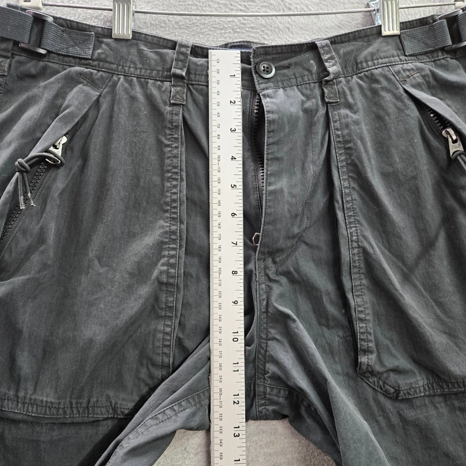 Abercrombie & Fitch Men Shorts 33 Black Military Cargo Pockets Utility Mid Rise - Image 4 of 4
