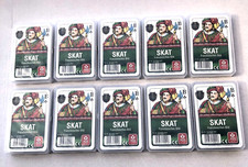 10  Skat Spiele Kartenspiele PVC Box Franz&ouml;sisches Bild Spiel Karten Marke ASS