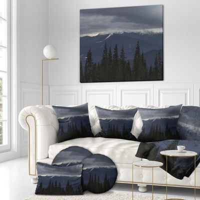 Designart ''Mountain range under cloudy sky'' Landscapes  Mini