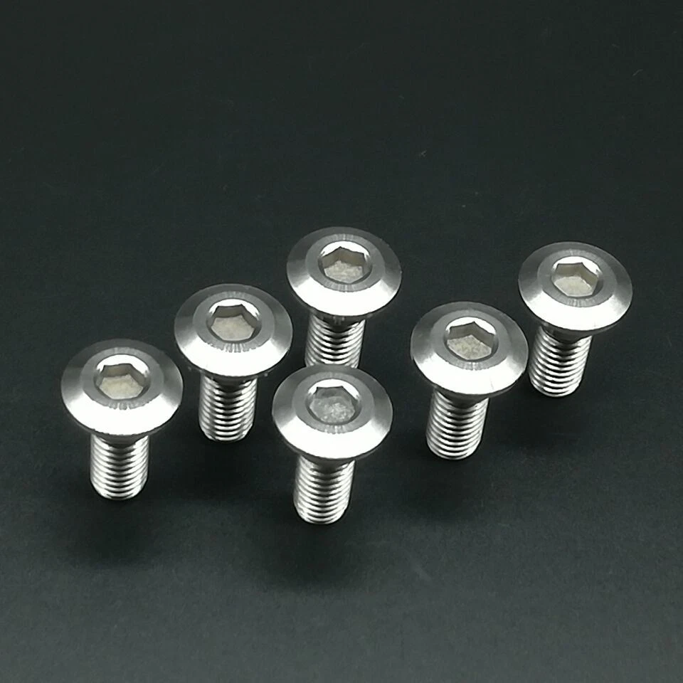 Tornillo de perno de rotor de freno trasero de titanio Ti M8x20 mm para Yamaha 6 piezas Foto 2 de 4