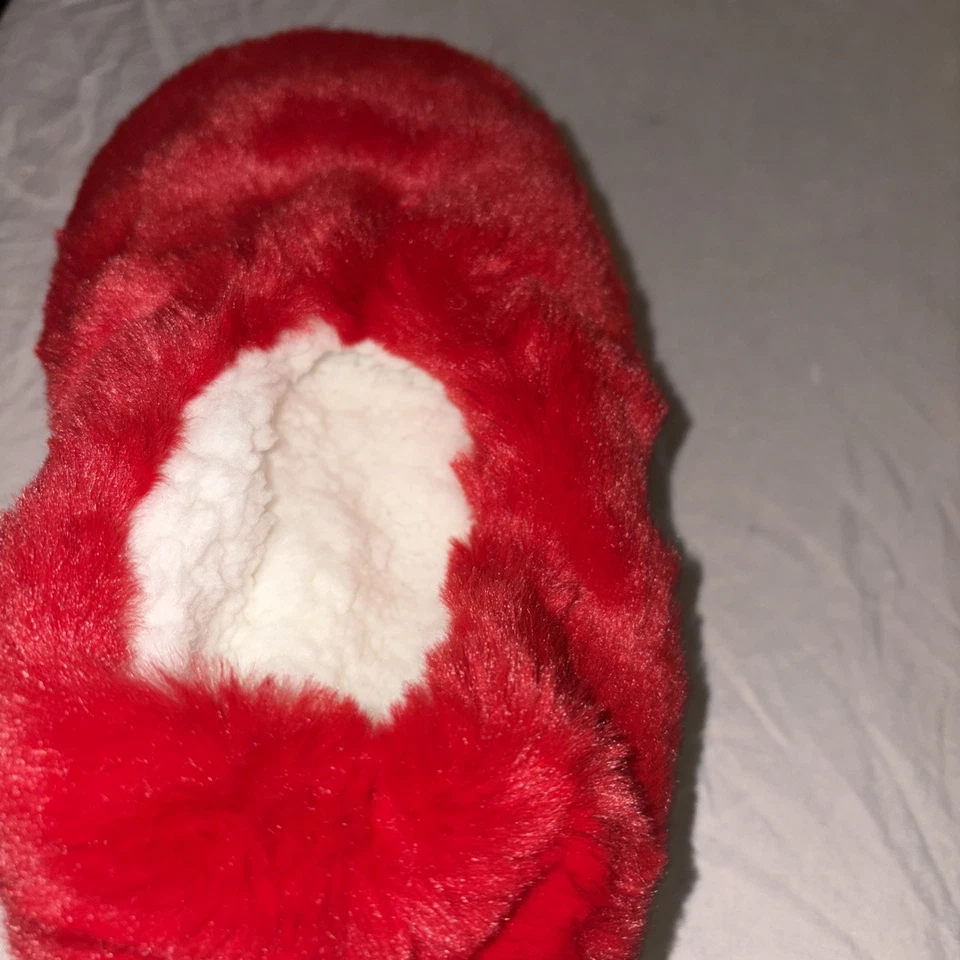 Calcetines deportivos de piel sintética para mujer con parte inferior de agarre MEDIANOS/GRANDES acanalados rojos Foto 3 de 4